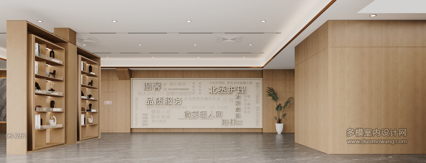 现代大厅_进门背景