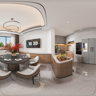 现代一楼餐厅360