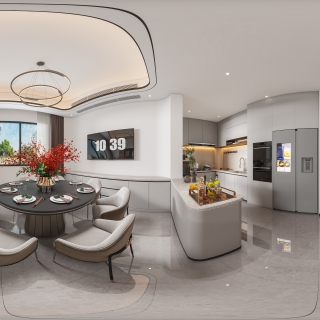 现代一楼餐厅360