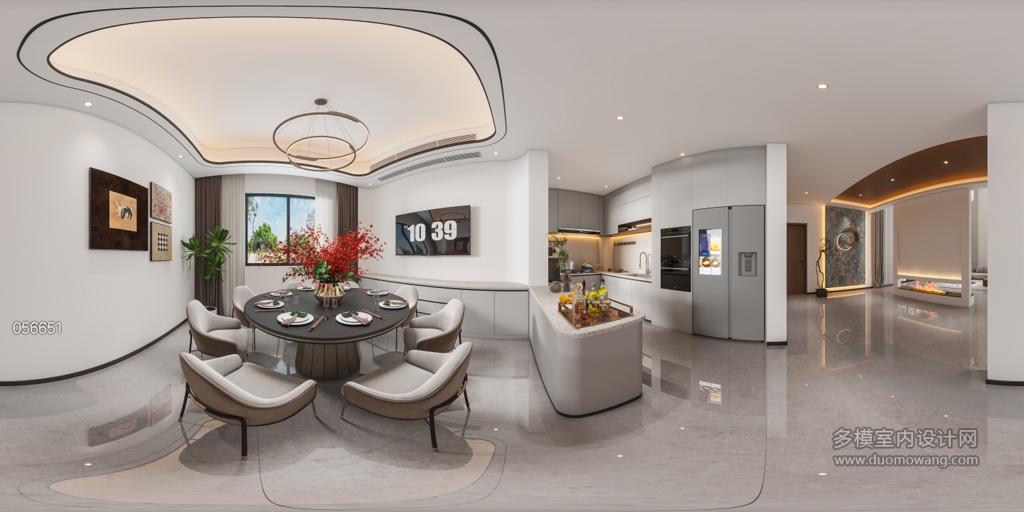 现代一楼餐厅360