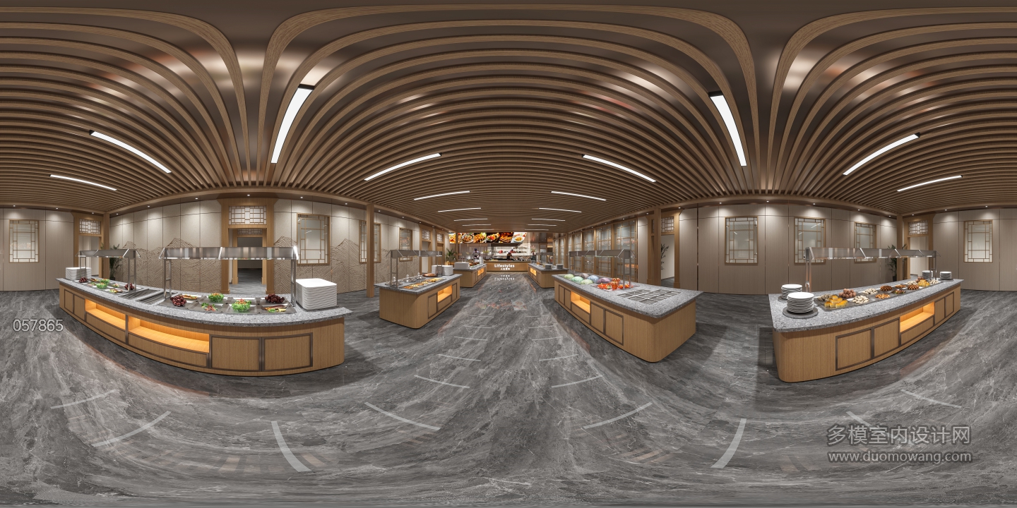 现代自助餐台360
