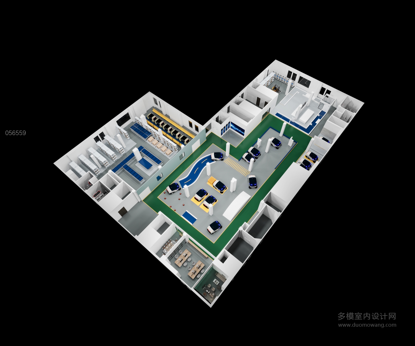 现代工厂鸟瞰