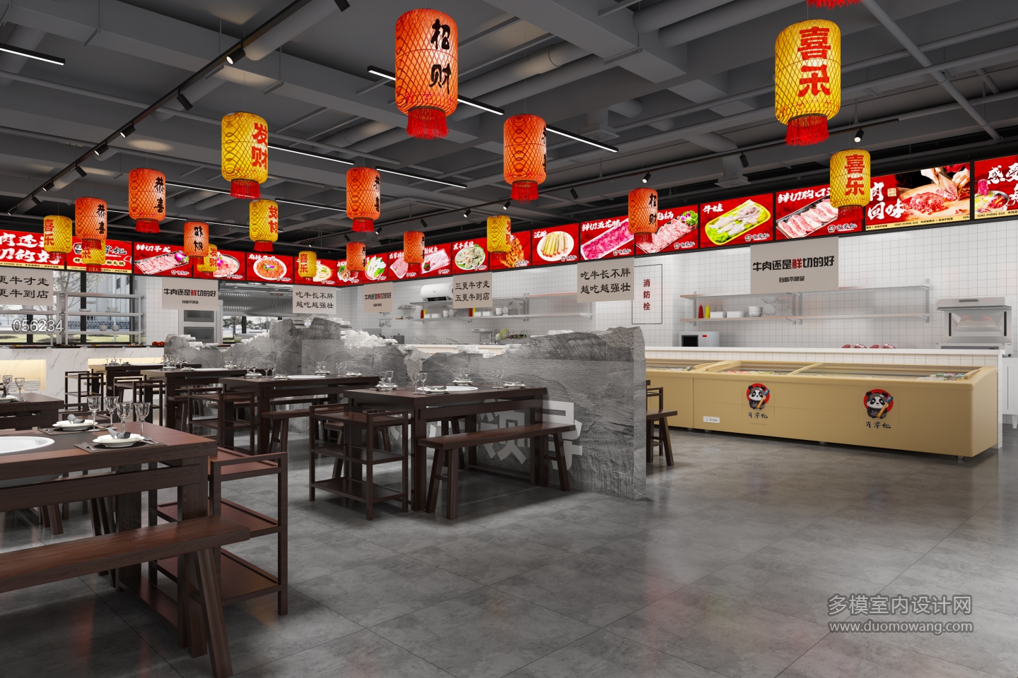工业风火锅店