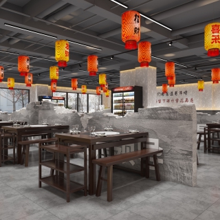 工业风火锅店