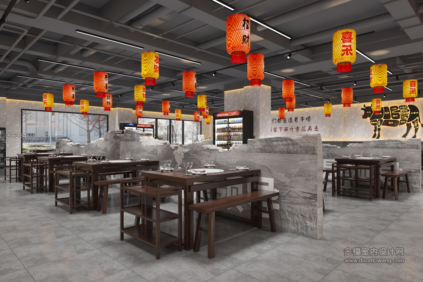 工业风火锅店