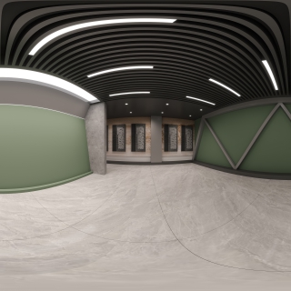 现代社区三楼展厅出口LED屏全景