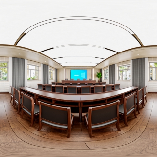 现代办公会议室全景