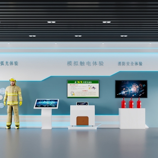 现代科技展厅特写