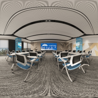 现代办公楼PAA早会会议室全景