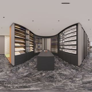 现代色卡展示区全景