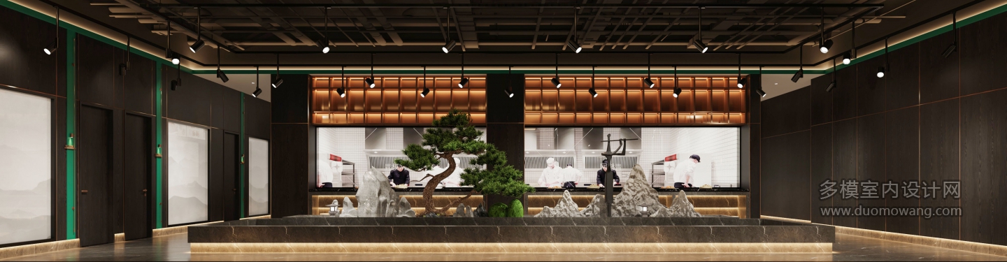 新中式前台水景