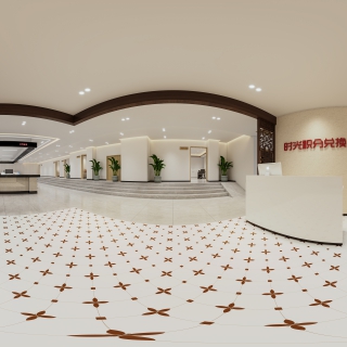 现代社区一楼万福驿站全景
