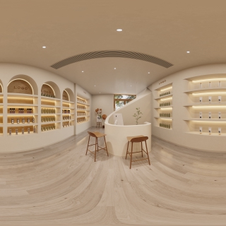 现代美妆店全景