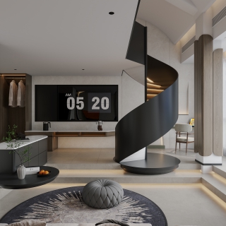 现代 阁楼房间2
