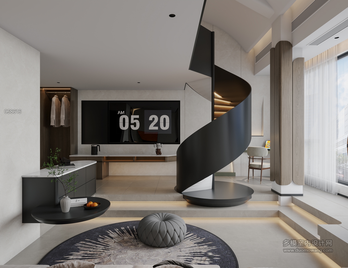 现代 阁楼房间2