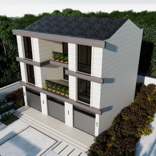 现代自建房透视二