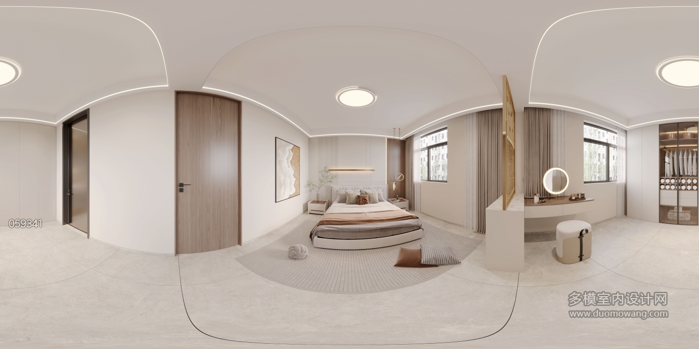 现代负一层卧室360