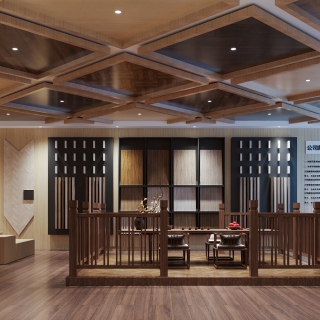 现代展厅特写