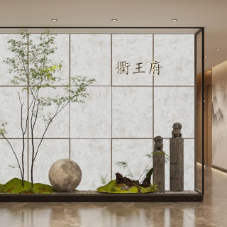 新中式饭店过道单张