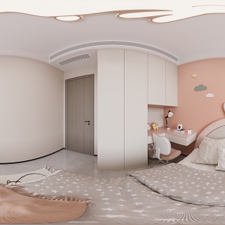 现代女孩房全景