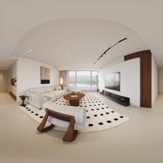 中古风-客餐厅全景
