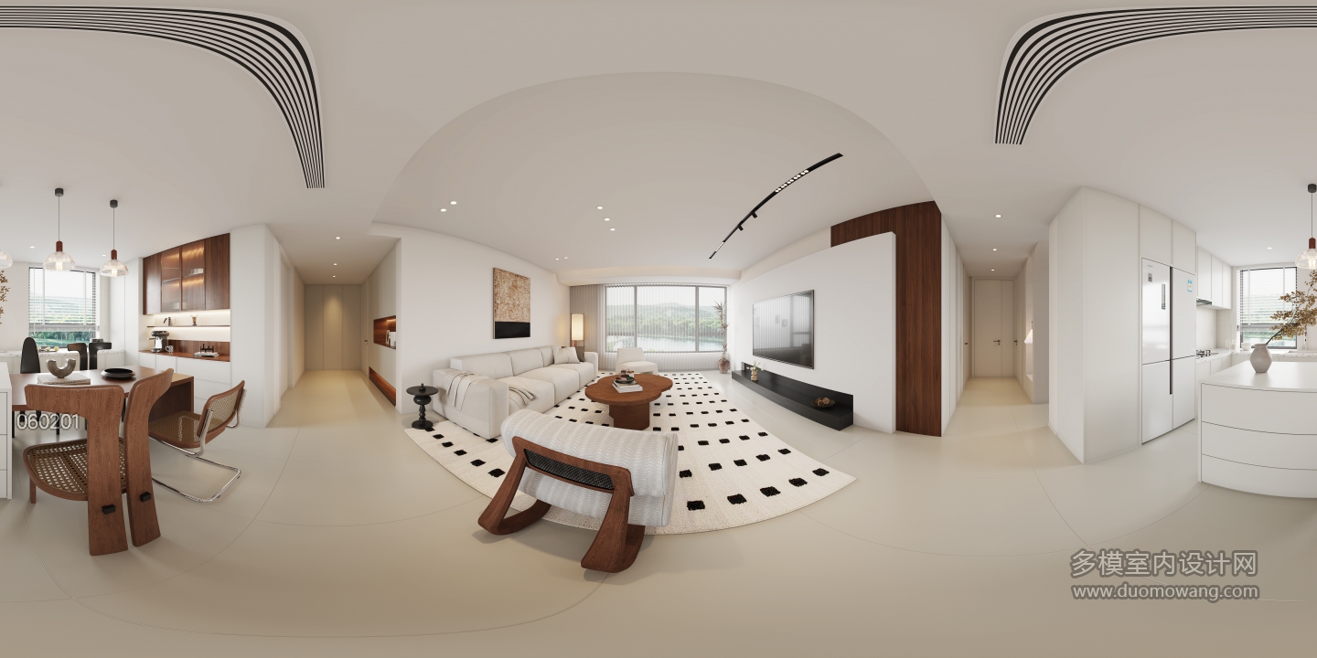 中古风-客餐厅全景