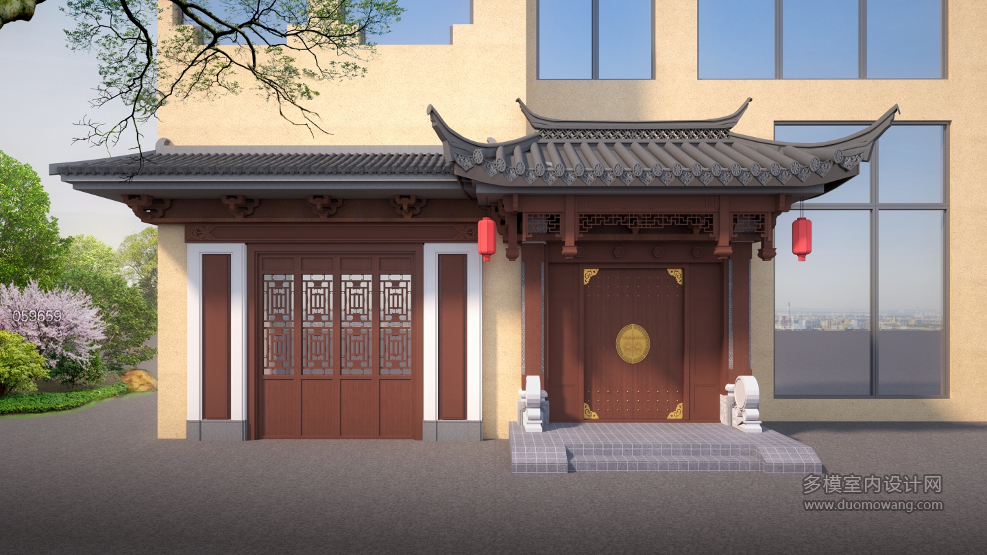 古建门头透视