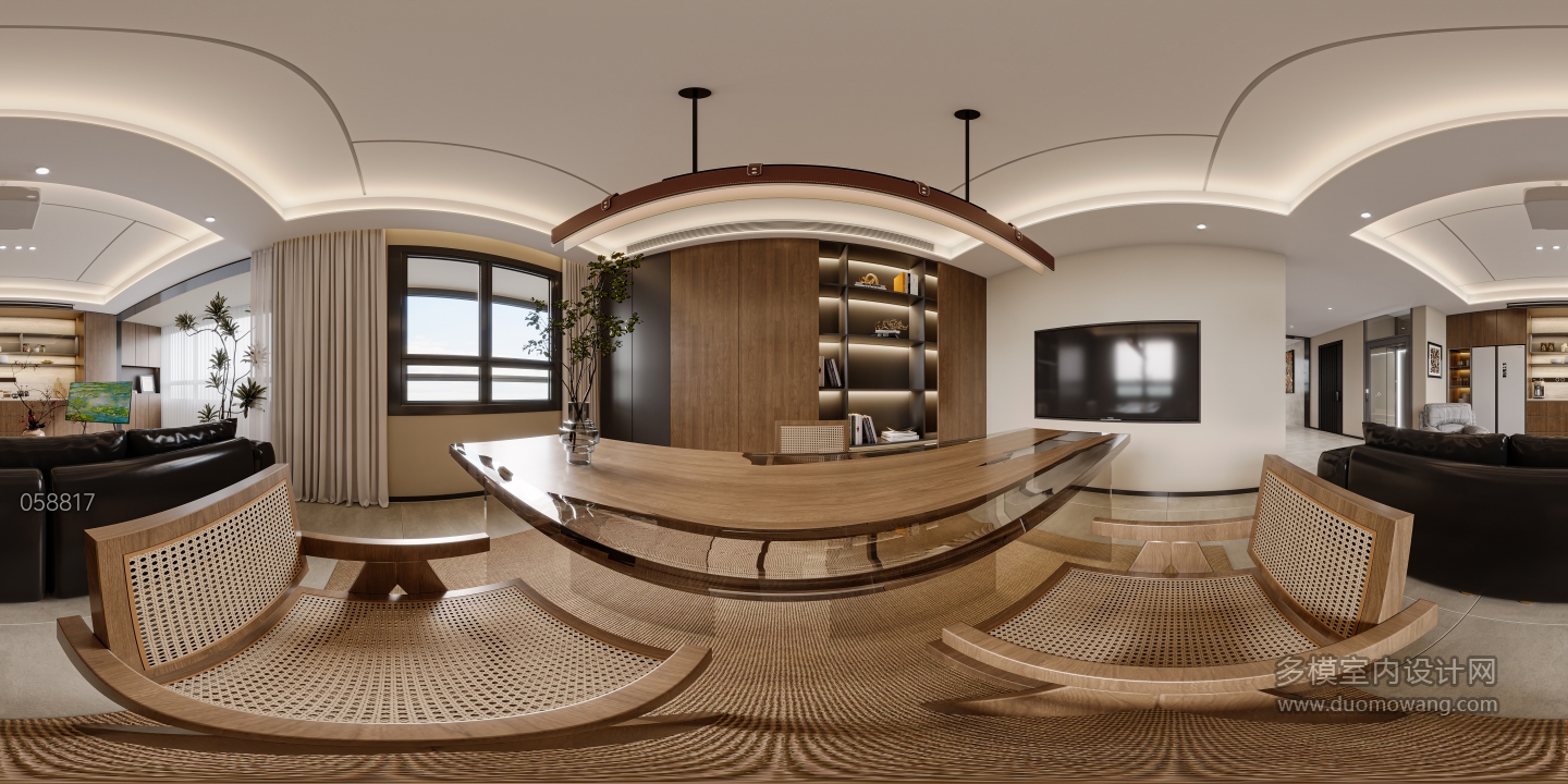 中古风书房全景