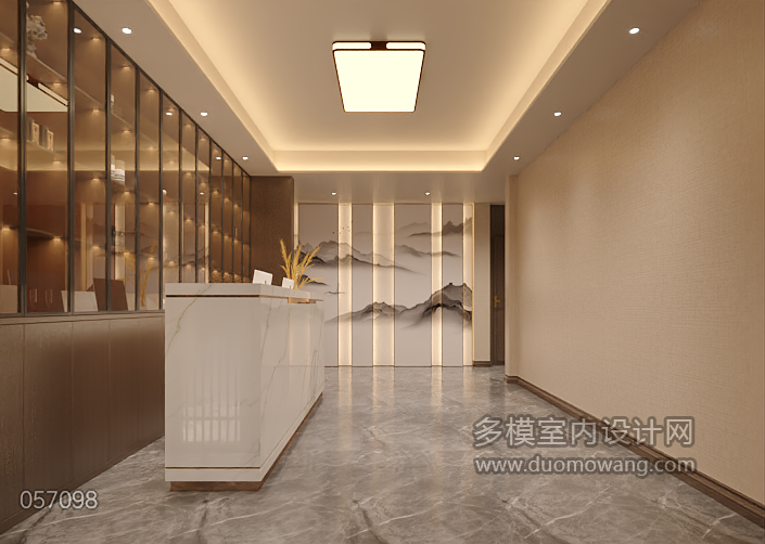 新中式餐厅接待厅