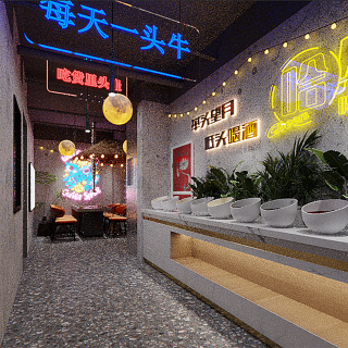 现代火锅店
